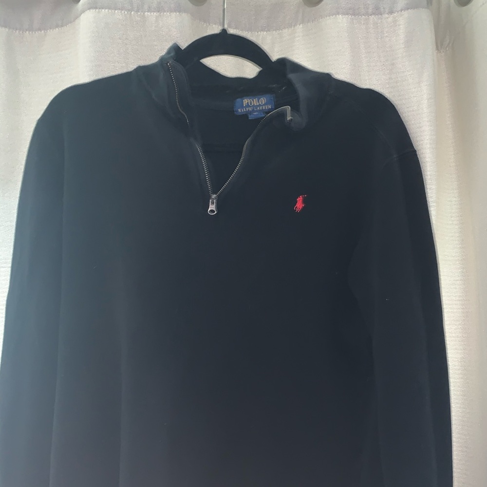Boys XL Polo Ralph Lauren Black Quarter Zip